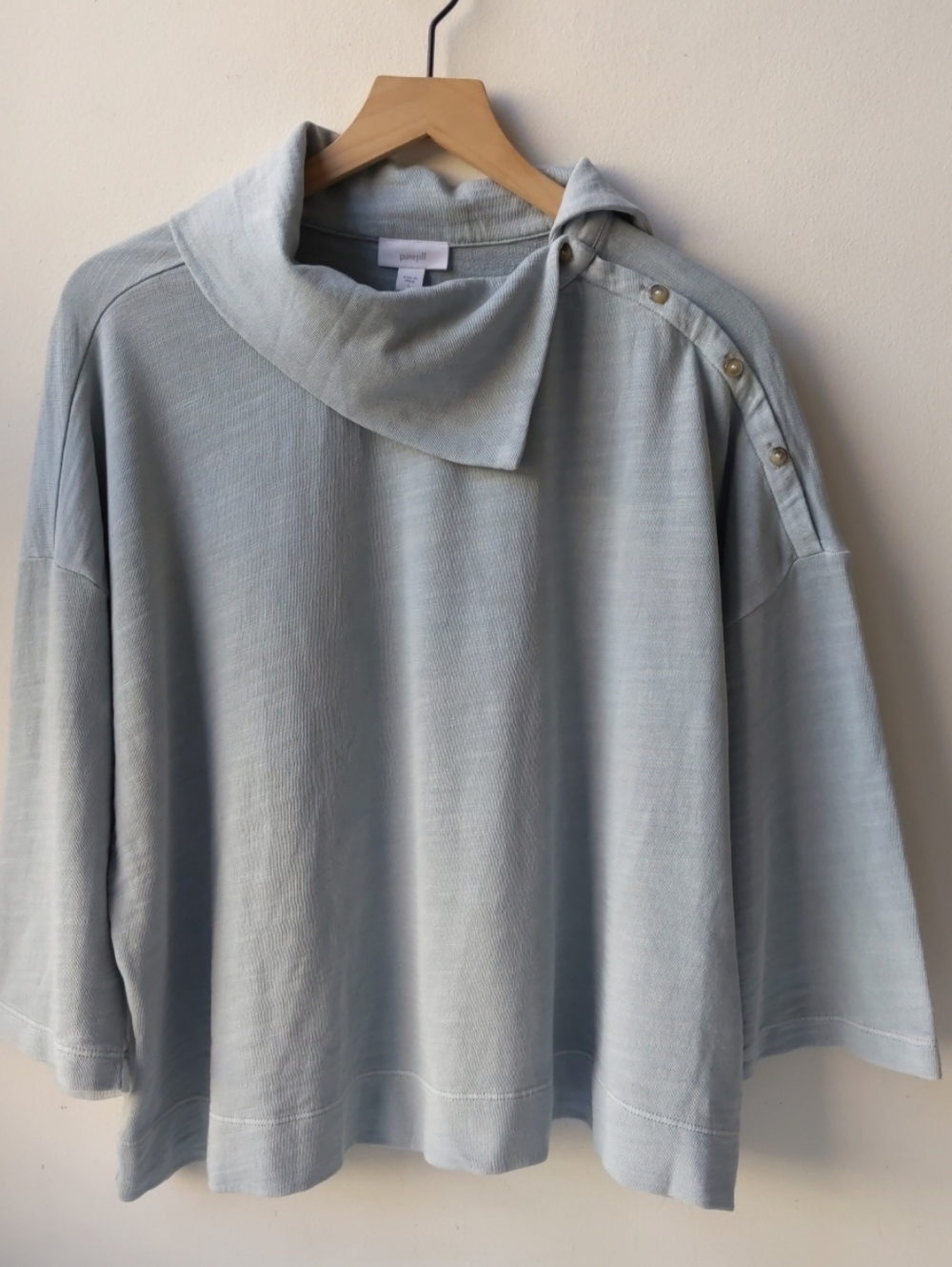J. Jill Cotton Top Light Blue Women's Large